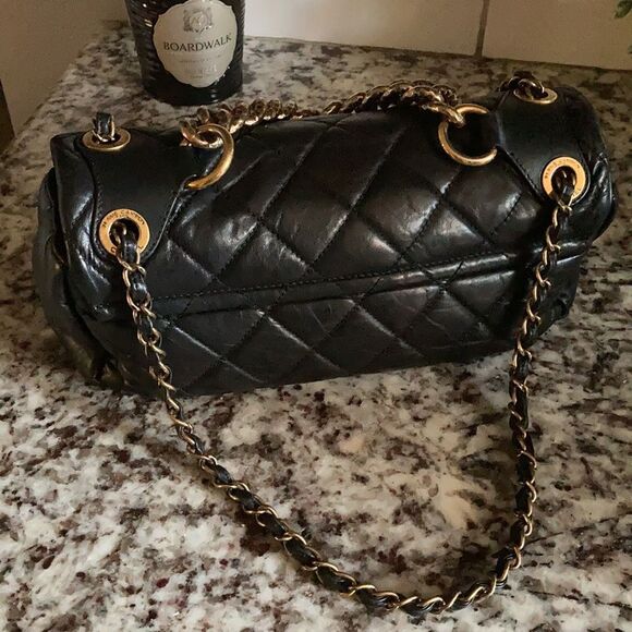 Pre-Loved condition Chanel purse double chain gold - Picture 2 of 14